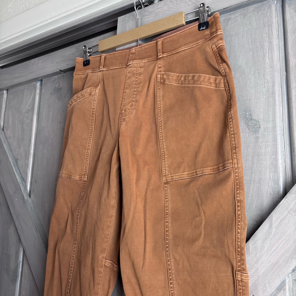 Women’s SPANX Pants STRETCH TWILL STRAIGHT LEG‎ LARGE fall chestnut nuetral - Picture 8 of 12